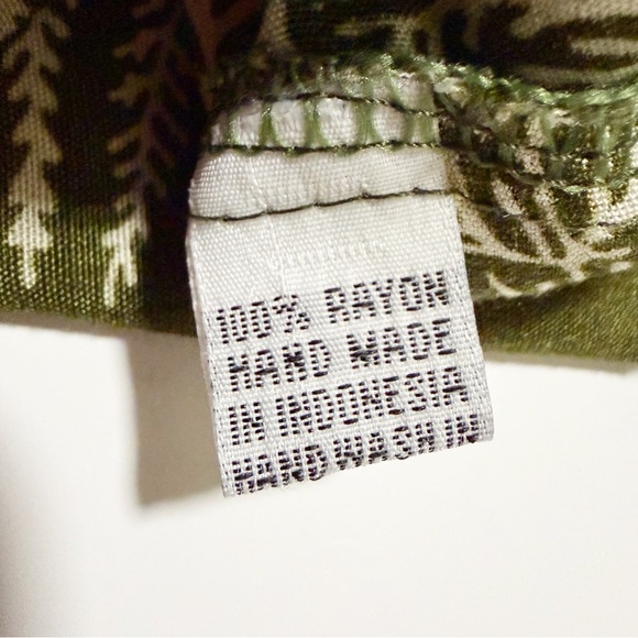 Makai Beach Palapalai Olive Palm Print A Line Dress - Picture 9 of 10